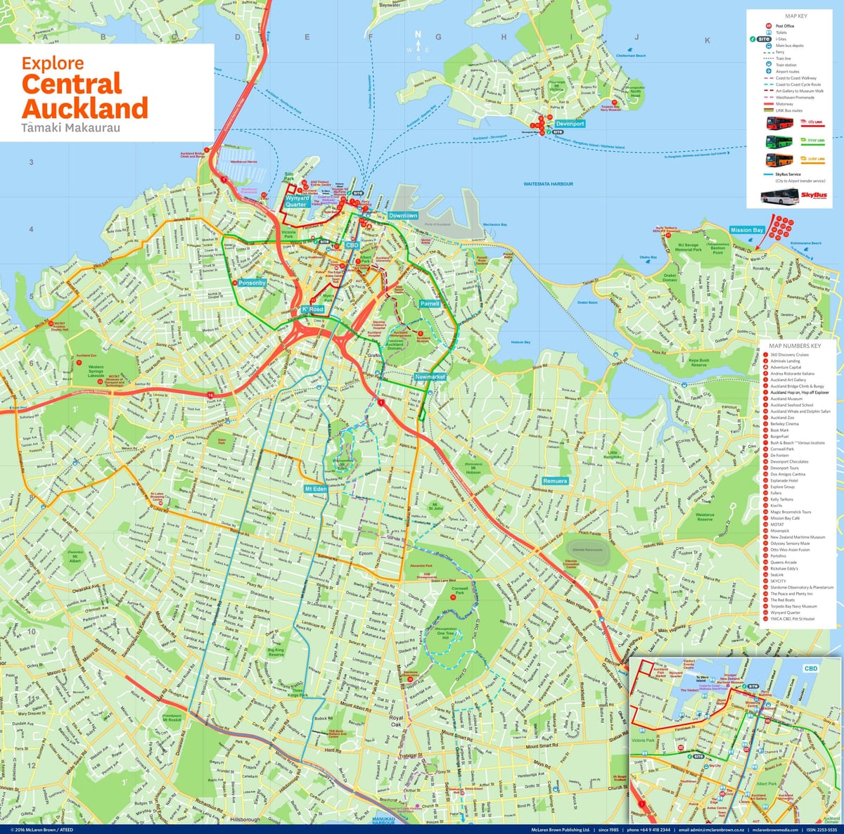 Auckland harita Yeni Zelanda