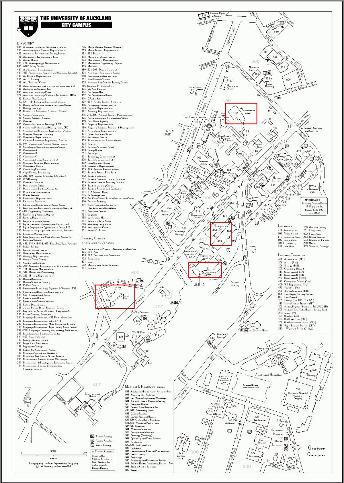 Auckland uni city campus map