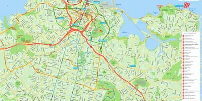 Auckland harita Yeni Zelanda