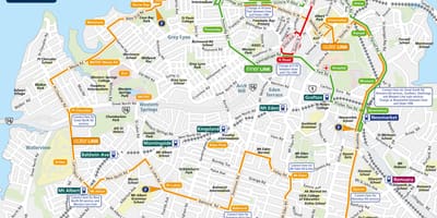 Auckland otobüs güzergahı haritası