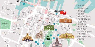 Auckland şehir haritası yürür