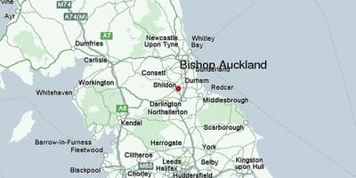 Bishop Auckland haritası